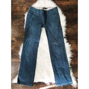 Prana peacock blue corduroy boot-cut pants